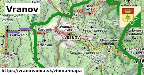 ikona Vranov: 0 m trás zimna-mapa v vranov