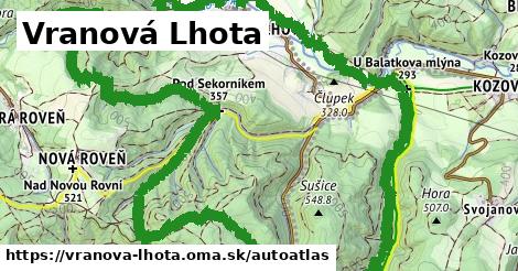 ikona Mapa autoatlas v vranova-lhota