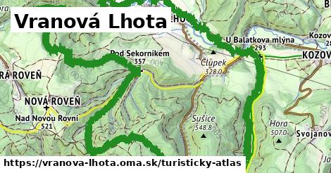 ikona Turistická mapa turisticky-atlas v vranova-lhota