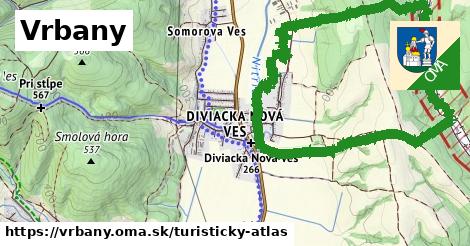 ikona Vrbany: 0 m trás turisticky-atlas v vrbany