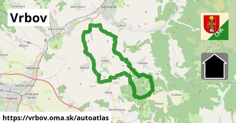 ikona Mapa autoatlas v vrbov