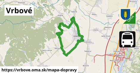 ikona Mapa dopravy mapa-dopravy v vrbove