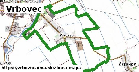 ikona Vrbovec: 0 m trás zimna-mapa v vrbovec