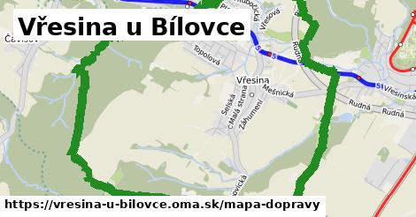 ikona Vřesina u Bílovce: 4,4 km trás mapa-dopravy v vresina-u-bilovce