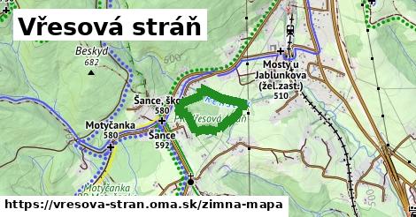 ikona Vřesová stráň: 0 m trás zimna-mapa v vresova-stran