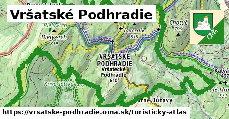 ikona Vršatské Podhradie: 29 km trás turisticky-atlas v vrsatske-podhradie