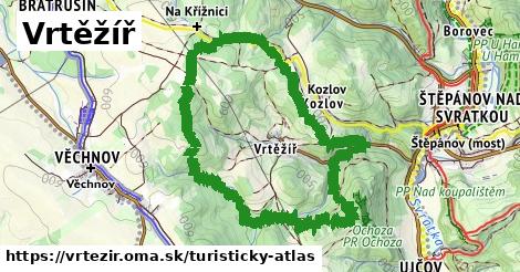 ikona Turistická mapa turisticky-atlas v vrtezir