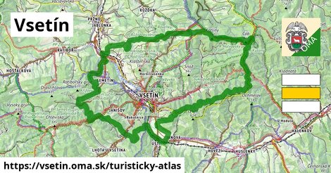 ikona Turistická mapa turisticky-atlas v vsetin