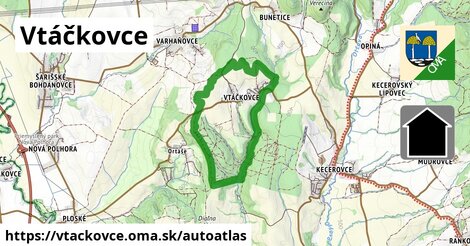 ikona Mapa autoatlas v vtackovce