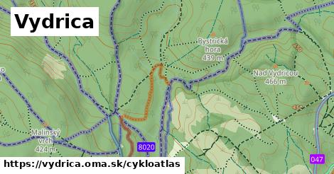 ikona Vydrica: 43 km trás cykloatlas v vydrica