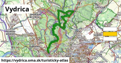 ikona Turistická mapa turisticky-atlas v vydrica