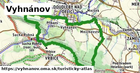 ikona Turistická mapa turisticky-atlas v vyhnanov