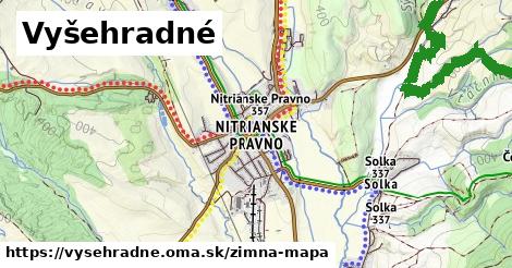 ikona Vyšehradné: 0 m trás zimna-mapa v vysehradne