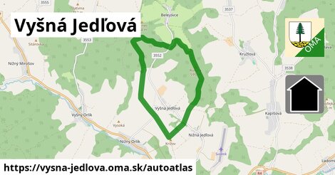 ikona Mapa autoatlas v vysna-jedlova