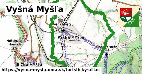 ikona Turistická mapa turisticky-atlas v vysna-mysla