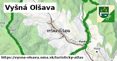 ikona Vyšná Olšava: 1,43 km trás turisticky-atlas v vysna-olsava