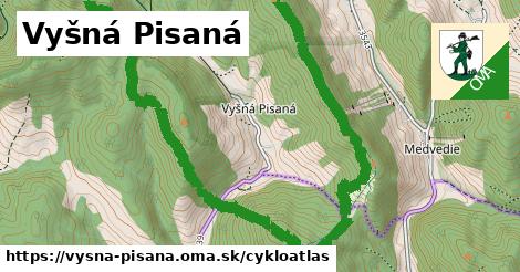 ikona Vyšná Pisaná: 1,89 km trás cykloatlas v vysna-pisana