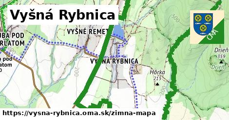 ikona Vyšná Rybnica: 10,6 km trás zimna-mapa v vysna-rybnica