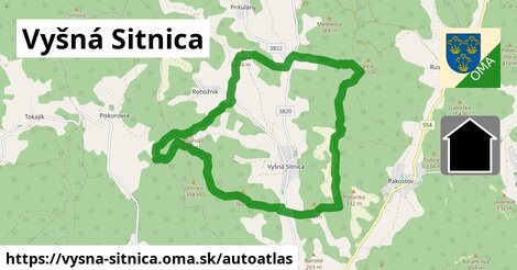 ikona Mapa autoatlas v vysna-sitnica