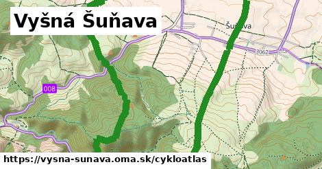 ikona Vyšná Šuňava: 3,4 km trás cykloatlas v vysna-sunava