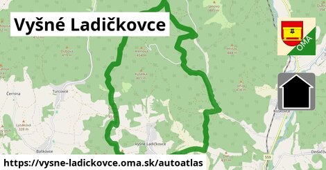 ikona Mapa autoatlas v vysne-ladickovce