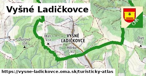 ikona Vyšné Ladičkovce: 0 m trás turisticky-atlas v vysne-ladickovce