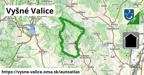 ikona Mapa autoatlas v vysne-valice