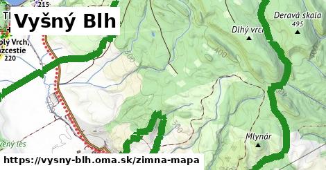 ikona Vyšný Blh: 0 m trás zimna-mapa v vysny-blh