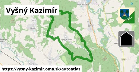 ikona Mapa autoatlas v vysny-kazimir