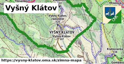 ikona Vyšný Klátov: 9,5 km trás zimna-mapa v vysny-klatov