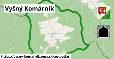 ikona Mapa autoatlas v vysny-komarnik