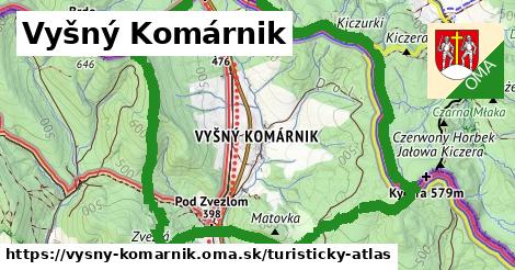 ikona Vyšný Komárnik: 21 km trás turisticky-atlas v vysny-komarnik