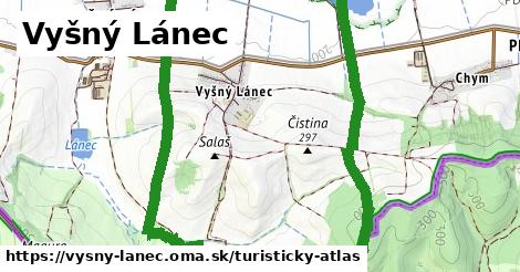 ikona Vyšný Lánec: 3,2 km trás turisticky-atlas v vysny-lanec