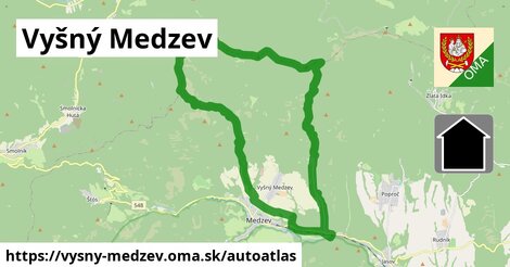 ikona Mapa autoatlas v vysny-medzev