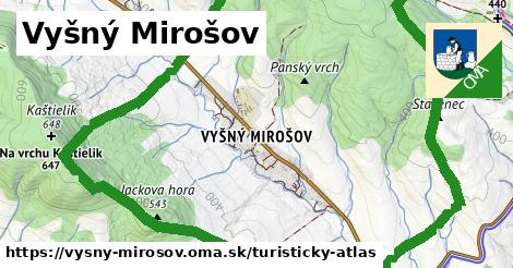 ikona Vyšný Mirošov: 2,8 km trás turisticky-atlas v vysny-mirosov