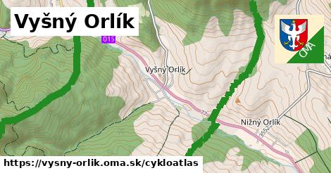 ikona Vyšný Orlík: 2,8 km trás cykloatlas v vysny-orlik