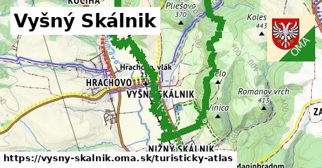 ikona Vyšný Skálnik: 3,3 km trás turisticky-atlas v vysny-skalnik