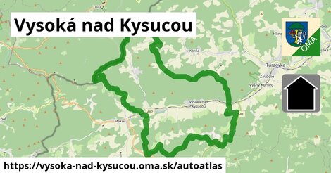 ikona Mapa autoatlas v vysoka-nad-kysucou