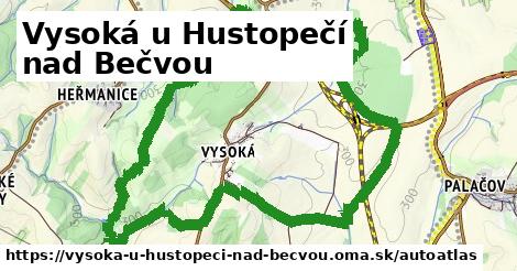 ikona Mapa autoatlas v vysoka-u-hustopeci-nad-becvou