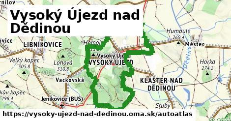 ikona Mapa autoatlas v vysoky-ujezd-nad-dedinou