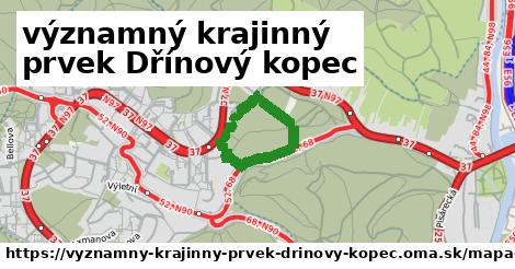 ikona Mapa dopravy mapa-dopravy v vyznamny-krajinny-prvek-drinovy-kopec