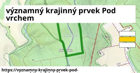 ikona významný krajinný prvek Pod vrchem: 426 m trás turisticky-atlas v vyznamny-krajinny-prvek-pod-vrchem