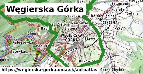 ulice v Węgierska Górka