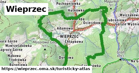 ikona Wieprzec: 0 m trás turisticky-atlas v wieprzec