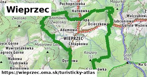 ikona Wieprzec: 0 m trás turisticky-atlas v wieprzec