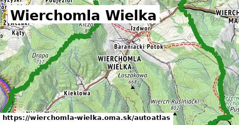 ikona Mapa autoatlas v wierchomla-wielka