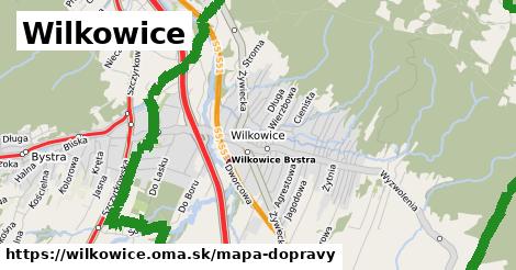 ikona Wilkowice: 39 km trás mapa-dopravy v wilkowice