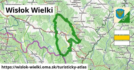 ikona Turistická mapa turisticky-atlas v wislok-wielki