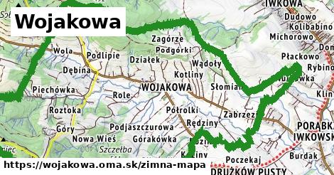 ikona Zimná mapa zimna-mapa v wojakowa