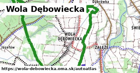 ikona Mapa autoatlas v wola-debowiecka